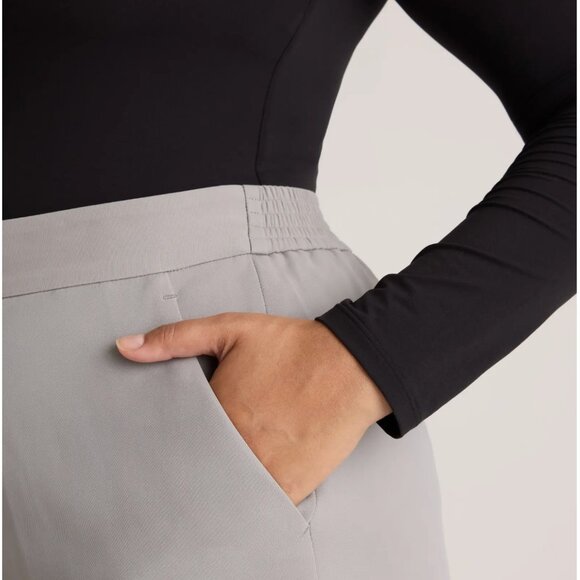 NWT Quince Stretch Crepe Classic Trouser Pants in Coastal Grey, sz 8 / Inseam 30 - Picture 4 of 7